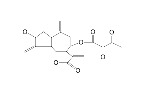 3.beta.-Hydroxyguaia-4(15),10(14),11(13)-trien-6,12-olide 8-(.alpha.,.beta.-dihydroxybutyrate)