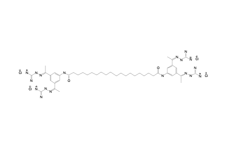 DHSI-15;N,N'-BIS-[3,5-BIS-[1-(AMINOIMINOMETHYL)-HYDRAZOETHYL]-PHENYL-DODECANEDIAMIDE-TETRAHYDROCHLORIDE