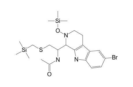 1-[1'-Acetamido-2'-(trimethylsilylmethylthio)ethyl]-6-bromo-2-tri-methylsilyloxy-1,2,3,4-tetrahydro-.beta.-carboline