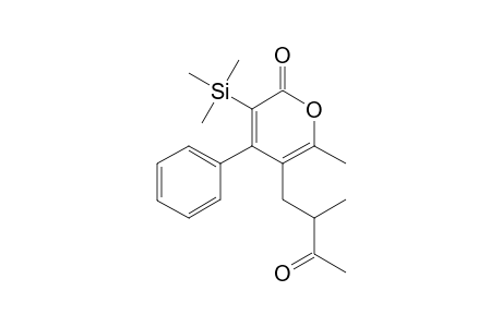 6-Methyl-5-(2-methyl-3-oxobutyl)-4-phenyl-3-trimethylsilyl-2H-pyran-2-one