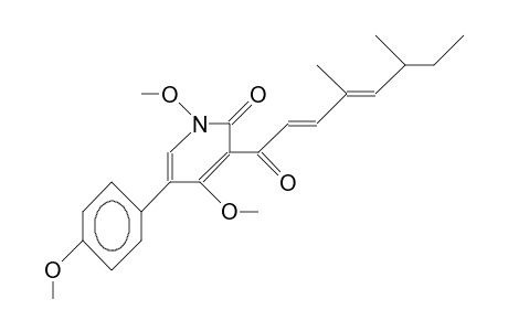 3-[(2E,4E)-4,6-dimethylocta-2,4-dienoyl]-1,4-dimethoxy-5-(4-methoxyphenyl)-2-pyridone