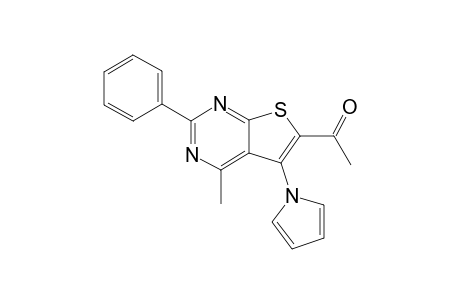 6-Acetyl-5-(1-pyrrolyl)-4-methyl-2-phenylthieno[2,3-d]-pyrimidine