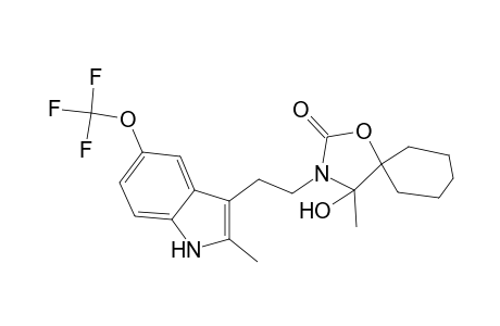 1-oxa-3-azaspiro[4.5]decan-2-one, 4-hydroxy-4-methyl-3-[2-[2-methyl-5-(trifluoromethoxy)-1H-indol-3-yl]ethyl]-