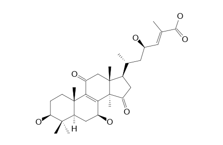 GANODERIC-ACID-EPSILON;(23S)-3-BETA,7-BETA,23-TRIHYDROXY-11,15-DIOXO-LANOSTA-8,24E-DIENE-26-OIC-ACID