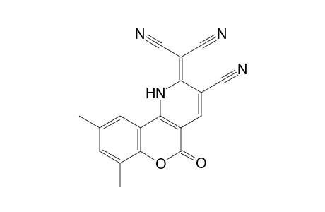 (3-cyano-7,9-dimethyl-5-oxo-1,5-dihydro-2H-chromeno[4,3-b]pyridin-2-ylidene)propanedinitrile