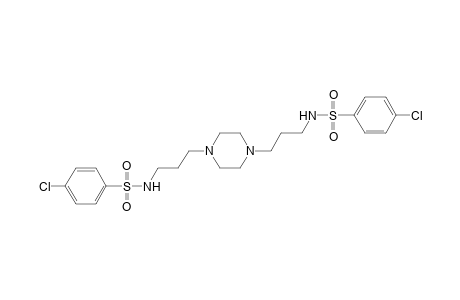 4-chloro-N-{3-[4-(3-{[(4-chlorophenyl)sulfonyl]amino}propyl)-1-piperazinyl]propyl}benzenesulfonamide