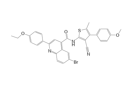 6-bromo-N-[3-cyano-4-(4-methoxyphenyl)-5-methyl-2-thienyl]-2-(4-ethoxyphenyl)-4-quinolinecarboxamide