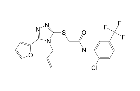 2-[[4-allyl-5-(2-furyl)-1,2,4-triazol-3-yl]sulfanyl]-N-[2-chloro-5-(trifluoromethyl)phenyl]acetamide