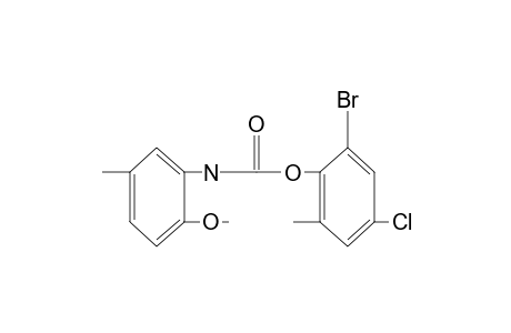 2-methoxy-5-methylcarbanilic acid, 6-bromo-4-chloro-o-tolyl ester