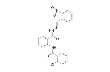 N-(o-chlorobenzoyl)anthranilic acid, (o-nitrobenzylidene)hydrazide