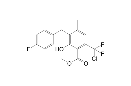 Methyl 6-[chloro(difluoro)methyl]-3-[(4-fluorophenyl)methyl]-2-hydroxy-4-methylbenzoate