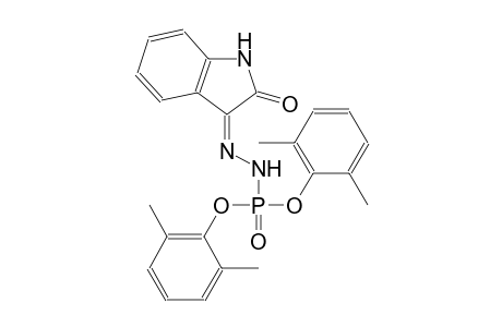 phosphorohydrazidic acid, N'-[(3Z)-1,2-dihydro-2-oxo-3H-indol-3-ylidene]-, bis(2,6-dimethylphenyl) ester