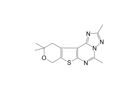 2,5,10,10-Tetramethyl-10,11-dihydro-8H-pyrano[4',3':4,5]thieno[3,2-e][1,2,4]triazolo[1,5-c]pyrimidine