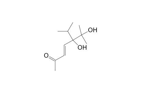 5,6-Dihydroxy-5-isopropyl-6-methyl-hept-3-en-2-one