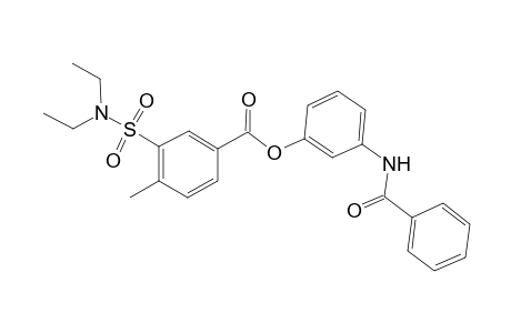 (3-benzamidophenyl) 3-(diethylsulfamoyl)-4-methyl-benzoate