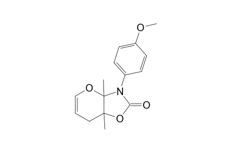 3-(4-Methoxyphenyl)-3a,7a-dimethyl-3,3a,7,7a-tetrahydro-2H-pyrano[2,3-d]oxazol-2-one