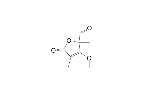 2-Furancarboxaldehyde, 2,5-dihydro-3-methoxy-2,4-dimethyl-5-oxo-, (.+-.)-