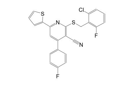 3-pyridinecarbonitrile, 2-[[(2-chloro-6-fluorophenyl)methyl]thio]-4-(4-fluorophenyl)-6-(2-thienyl)-