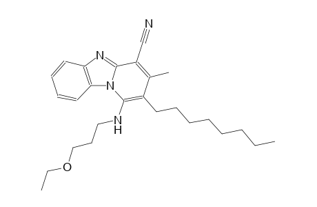 1-[(3-ethoxypropyl)amino]-3-methyl-2-octylpyrido[1,2-a]benzimidazole-4-carbonitrile