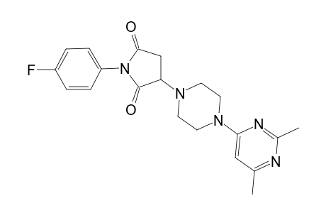 3-[4-(2,6-dimethylpyrimidin-4-yl)piperazin-1-yl]-1-(4-fluorophenyl)pyrrolidine-2,5-dione