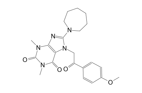 1H-purine-2,6-dione, 8-(hexahydro-1H-azepin-1-yl)-3,7-dihydro-7-[2-(4-methoxyphenyl)-2-oxoethyl]-1,3-dimethyl-