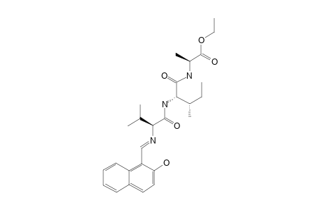 L-Alanine, N-[N-[N-[(2-hydroxy-1-naphthalenyl)methylene]-L-valyl]-L-isoleucyl]-, ethyl ester