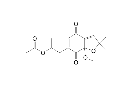 4,7-Benzofurandione, 6-[2-(acetyloxy)propyl]-2,7a-dihydro-7a-methoxy-2,2-dimethyl-