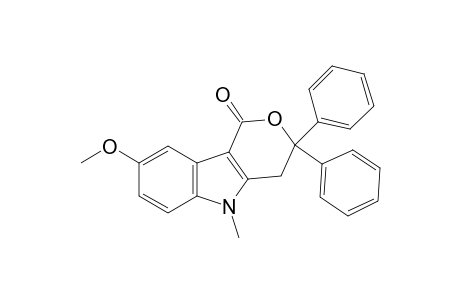 Pyrano[4,3-b]indol-1(3H)-one, 4,5-dihydro-8-methoxy-5-methyl-3,3-diphenyl-