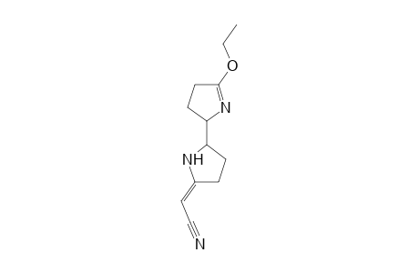 delta2,alpha-PYRROLIDINEACETONITRILE, 5-(2-ETHOXY-1-PYRROLIN-5-YL)-