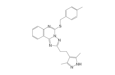 [1,2,4]triazolo[1,5-c]quinazoline, 2-[2-(3,5-dimethyl-1H-pyrazol-4-yl)ethyl]-5-[[(4-methylphenyl)methyl]thio]-