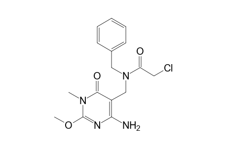 N-[(4-Amino-2-methoxy-1-methyl-6-oxo-1,6-dihydropyrimidin-5-yl)methyl]-N-benzyl-2-chloroacetamide