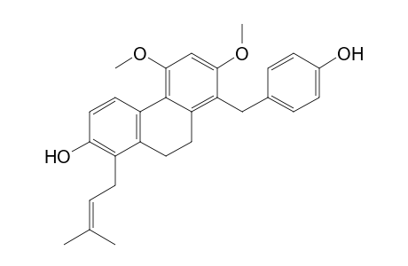 SINENSOL-B;1-(4-HYDROXYBENZYL)-2,4-DIMETHOXY-7-HYDROXY-8-ISOPENTYL-9,10-DIHYDROPHENATHRENE