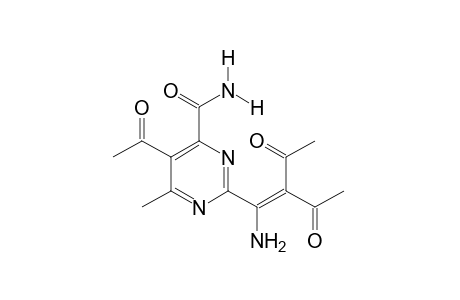 5-acetyl-2-(2-acetyl-1-amino-3-oxo-1-butenyl)-6-methyl-4-pyrimidinecarboxamide