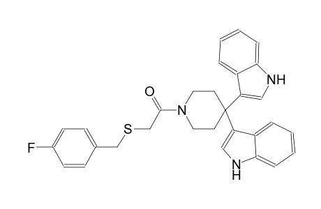 1H-indole, 3-[1-[[[(4-fluorophenyl)methyl]thio]acetyl]-4-(1H-indol-3-yl)-4-piperidinyl]-