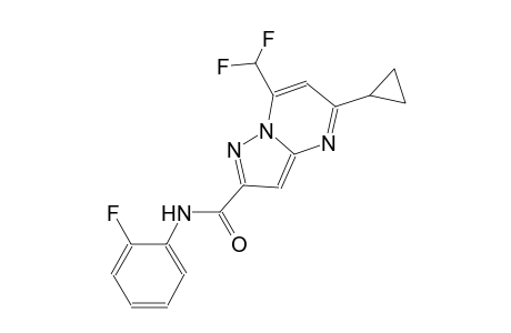 5-cyclopropyl-7-(difluoromethyl)-N-(2-fluorophenyl)pyrazolo[1,5-a]pyrimidine-2-carboxamide