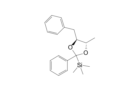 4-Benzyl-5-methyl-2-phenyl-2-trimethylsilyl-1,3-trans-dioxolane