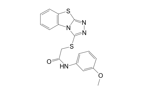 N-(3-methoxyphenyl)-2-([1,2,4]triazolo[3,4-b][1,3]benzothiazol-1-ylsulfanyl)acetamide