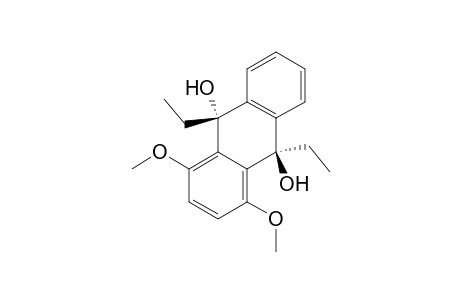 9,10-Anthracenediol, 9,10-diethyl-9,10-dihydro-1,4-dimethoxy-, trans-