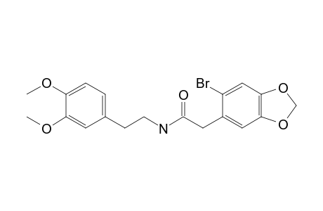 2-(2-Bromo-4,5-methylenedioxyphenyl)-N-(3,4-dimethoxyphenethyl)acetamide