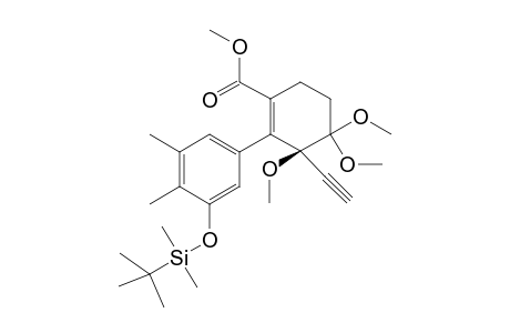 Methyl 2-(3-tert-butyldimethylsilyloxy-4,5-dimethylphenyl)-3,4,4-trimethoxy-3-(1-eyhynyl)-1-cyclohexene-1-carboxylate