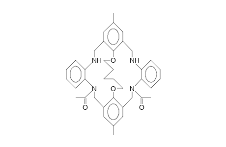 1,10-Diacetyl-5,21-dimethyl-8,24-pentamethylenedioxy-1,10,17,26-tetraaza(2.2)(mo)2-cyclophane