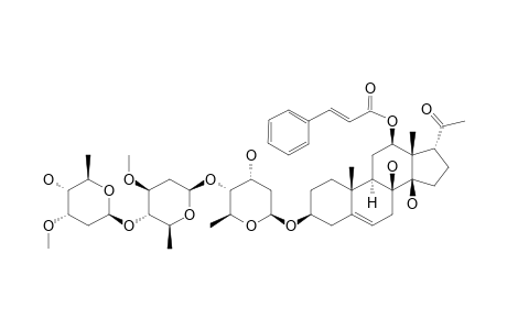 SYRIACOSIDE-C;IKEMAGENIN-3-O-BETA-D-CYMAROPYRANOSYL-(1->4)-BETA-D-OLEANDROPYRANOSYL-(1->4)-BETA-D-DIGITOXOPYRANOSIDE