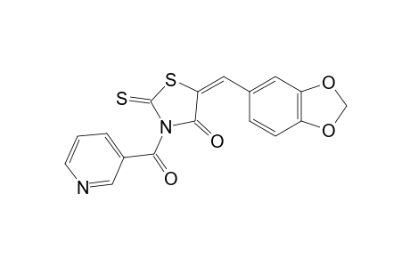 5-(3,4-Methylenedioxybenzylidene)-3-(3-pyridylcarbonyl)rhodanine