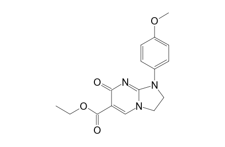 ETHYL-1-(4-METHOXYPHENYL)-7(1H)-OXO-2,3-DIHYDROIMIDAZO-[1,2-A]-PYRIMIDINE-6-CARBOXYLATE