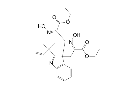 3H-Indole-3,3-dipropanoic acid, 2-(1,1-dimethyl-2-propenyl)-.alpha.,.alpha.'-bis(hydroxyimino)-, diethyl ester