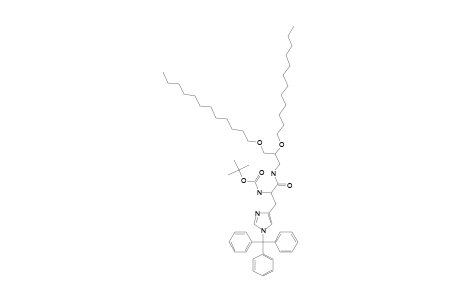 N-ALPHA-BUTYLOXYCARBONYL-N-IM-TRITYL-L-HISTIDINE-(2,3-DILAURYLOXY)-PROPYLAMIDE