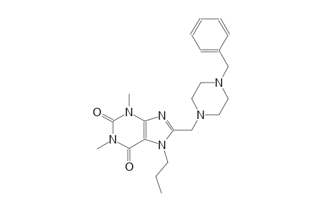 8-[(4-benzyl-1-piperazinyl)methyl]-1,3-dimethyl-7-propyl-3,7-dihydro-1H-purine-2,6-dione