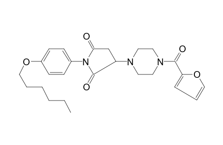 3-[4-(2-furoyl)piperazino]-1-(4-hexoxyphenyl)pyrrolidine-2,5-quinone