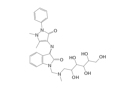 1-[Methyl-(2,3,4,5,6-pentahydroxyhexyl)aminomethyl]-3-(antipyrin-4-ylimino)-indolin-2-one