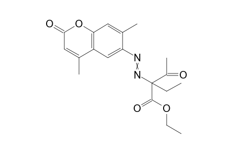 2-[(4',7'-Dimethyl-2'-oxo-2???H-1'-benzopyran-6'-yl)azo]-2-ethyl-3-oxobutanoic acid ethyl ester